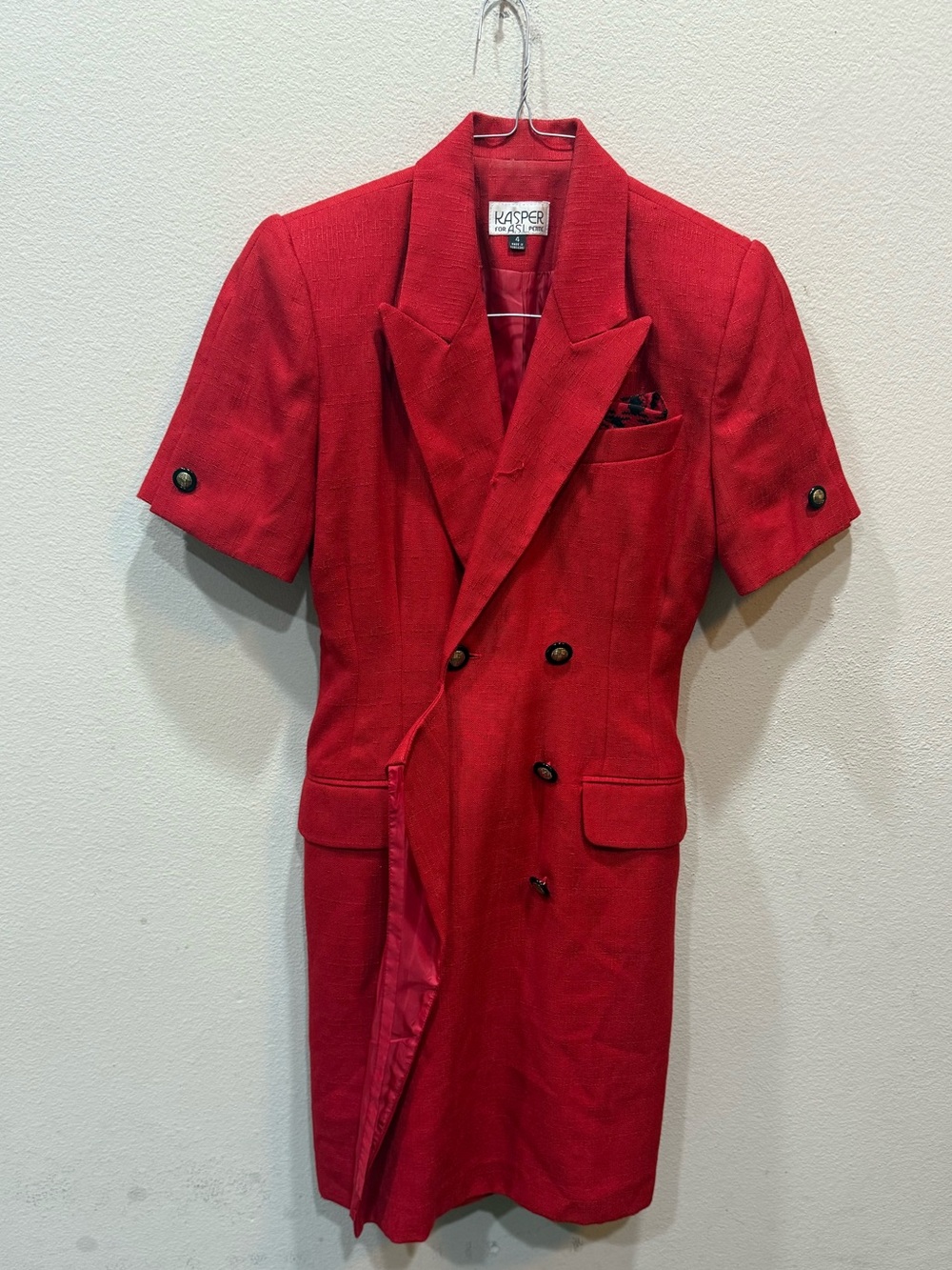 VINTAGE DEADSTOCK KASPER for ASL Double Breasted Blazer Wrap Dress